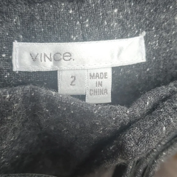 VINCE. High Wait Wool Pleat Front Trousers. - Picture 4 of 9